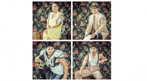 CLOCKWISE from top: Gina Pareño as Linda Loman (alternating with Raquel Pareño),Nanding Josef as Willy Loman (alternating with Jonathan Tadioan), RicardoMagno as Happy and Yul Servo as Biff (alternating with Marco Viaña)