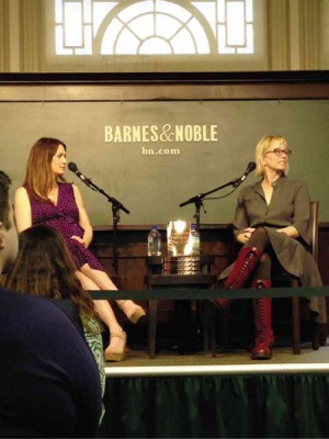 GILLIAN Flynn with author Laura Lippmann. PHOTO BY PAM PASTOR