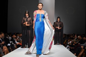 Byzantine Era-inspired Monsanto dress at Fashion Week KEN ALCAZAR PHOTO