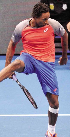 Showman Gael Monfils of the Indian Aces