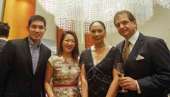 MICHAEL Huang,WeiLingWong, Tess Roscigno and Italian Ambassador Massimo Roscigno PHOTOS BY ALANAH TORRALBA