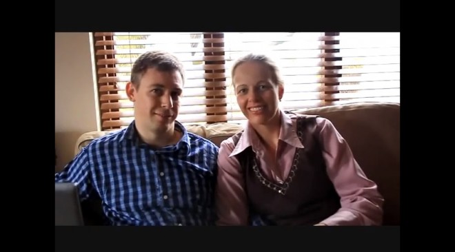 Martin Pistorius and wife Joanna. Screengrab from Pistorius' YouTube account