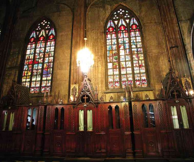EXQUISITE colored glass windows from Germany
