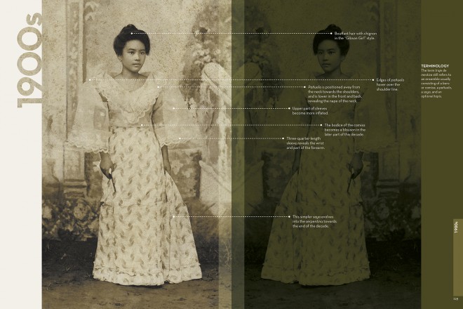 FOR EACH decade, the photos have detailed outlines of how the national dress was evolving—from the folds of the “pañuelo” to the volume of the “saya,” even the women’s current hairstyle.