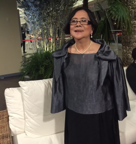 At the Apec  dinner in her  Pepito Albert top. PHOTO BY THELMA SIOSON SAN JUAN