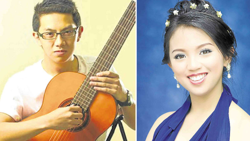 SOPRANO Stefanie Quintin performs at Baguio City’s Hill Station with classical guitarist Luis Avila (left) on June 5.