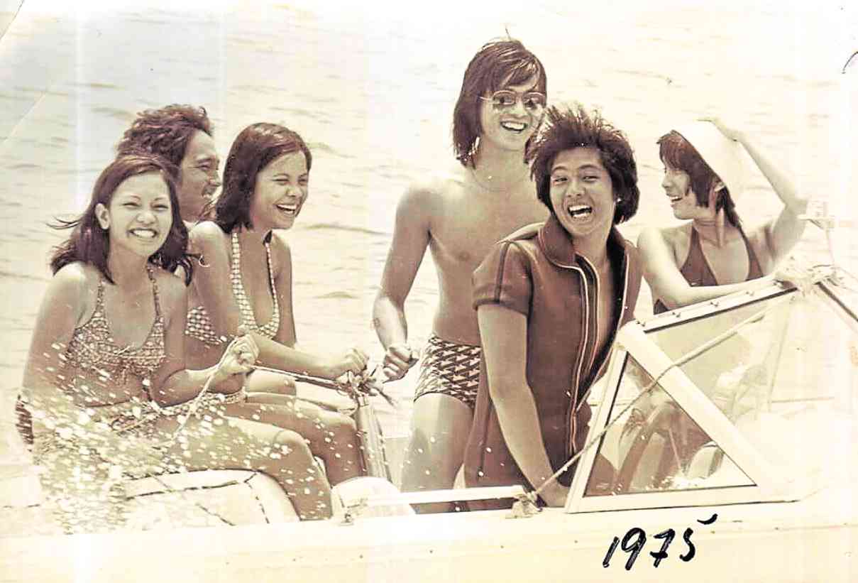 BONG Daza, Bongbong Marcos and friends on a speedboat photographed 41 years ago