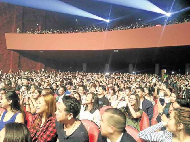 The sold-out crowd at Charlie Puth’s Kia Theatre concert