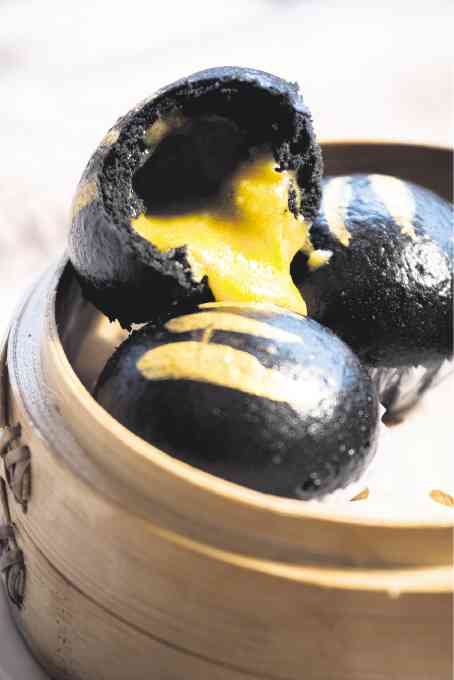 China Blue’s Black Gold Egg Custard Buns