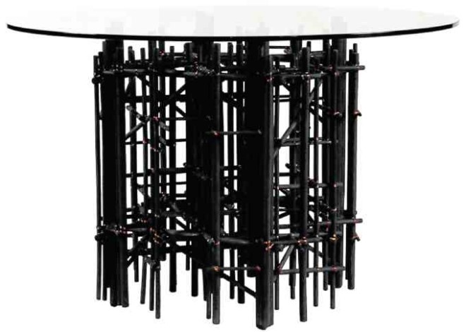 Maze Noir dining table by Debbie Palao