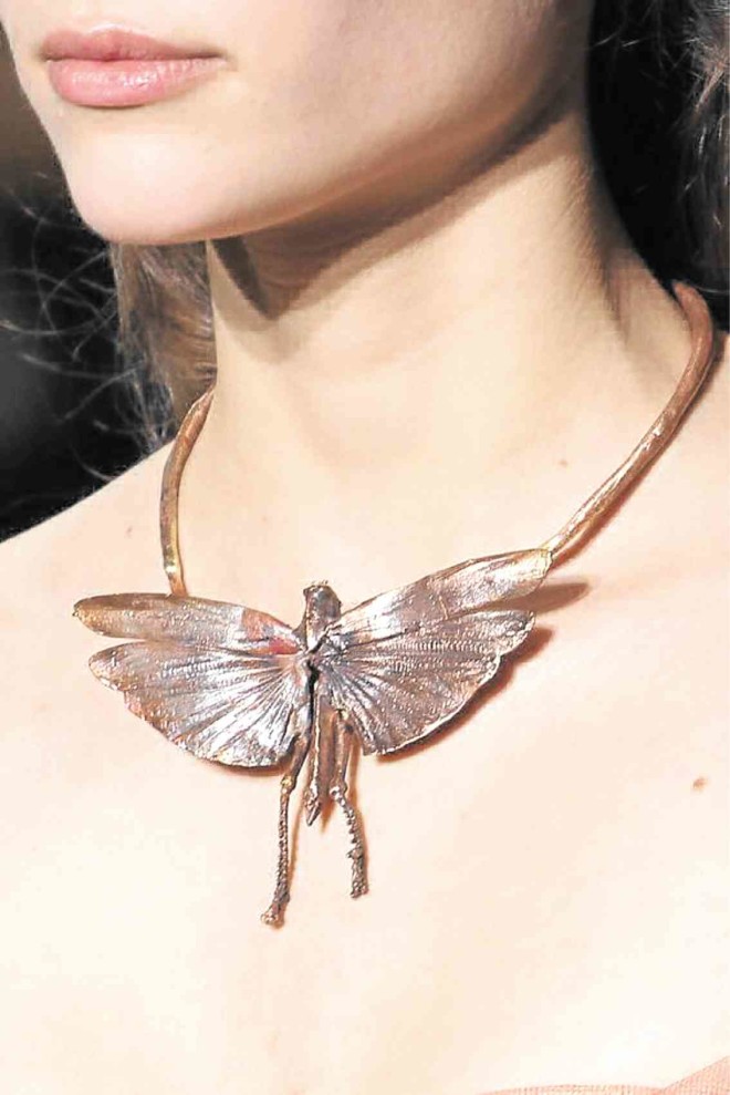 Butterfly effect. A rose gold choker from Christian Dior