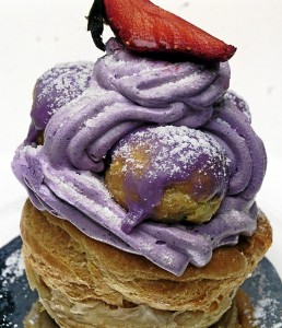 St. Honore Ube; and Foie Gras Macarons