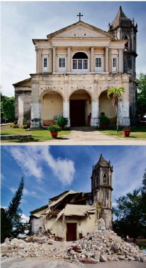 DAUIS church before (top) and after (above)