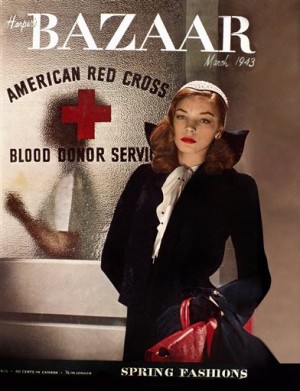 This magazine cover image released by Hearst shows actress-model Lauren Bacall on the cover of the March 1943 issue of "Harper's Bazaar." (AP Photo/Hearst)