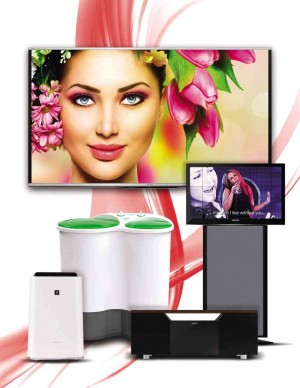 NEW Sharp products include double washer and cost-effective and space efficient home-theater system.