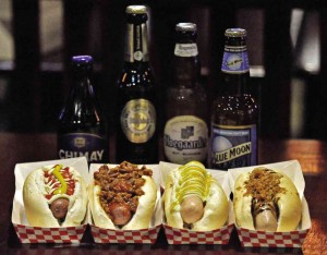 HOT DOGS with local flavors and imported beer
