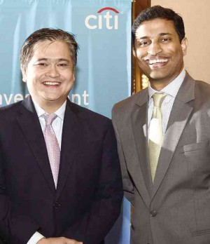 ATR KIMENG AssetManagement Group managing directorMichael Ferrer and Citi Philippines retail banking head Anthony Thomas