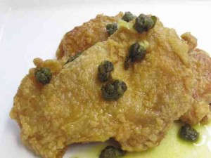 CHICKEN Piccata with Lemon Butter and Crispy Caper Sauce
