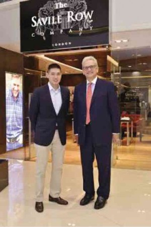 STORE Specialists Inc.’s Mike Huang and Doltis at the Savile Row Company store in SM Megamall