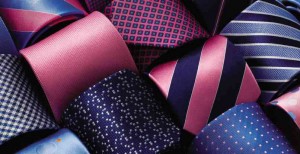 SILK ties in various colors and prints