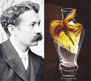RENÉ Jules Lalique and Cystal Vase Tanega (the latest of Lalique)
