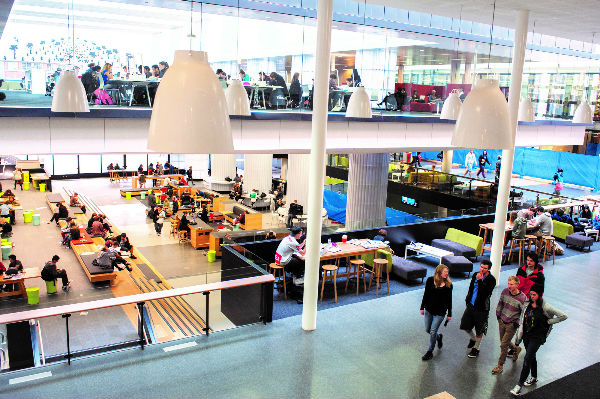 The ‘Hub’ is located at the heart of Kelburn campus and is an award-winning building, it provides a truly inspiring space for students to work in.  