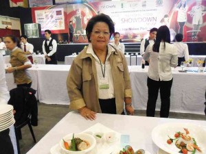 LITAUrbina, founder of the Café Laguna Group in Cebu, judging entries at the National Food Showdown