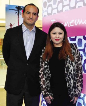 ELROCorporation managing director Patxi Roxas Elizalde with Ipanema sales and marketing head Cecille Loretizo