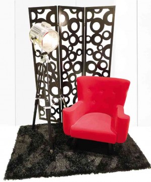 MODERN Deco red Asha accent chair captures the Art Deco movement’s optimistic and hopeful spirit.