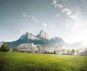 VICTORINOX headquarters is at the foot of picturesque, snowcapped Mythen peaks in Ibach, Switzerland.