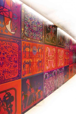 MAZE splashed with reproductions of Hermès’ classic and iconic scarves greets guests at Silk Ball.