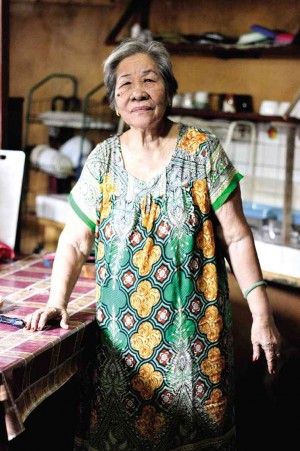 Aling Kikay herself, still helping out in the kitchen