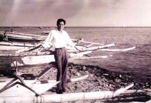 ONGLEPHO, April 1958, beside the sea, Port Pilar, Zamboanga City