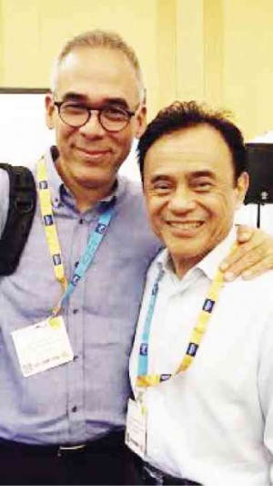 PIONEERING Philippine team at theWAF 2014 in Singapore: EmmanuelMiñana and Bienvenido Tantoco Jr.