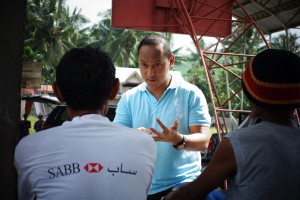 SERIOUS BUSINESS: “The challenge is to guarantee the commitment of communities to the projects,” says Tarayao (center). Contributed photo