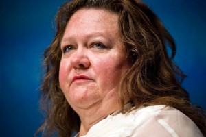 Gina Rinehart, Mr. Hancock's only child and Rose's ex-stepdaughter. Rinehart is Asia/Australia's richest woman, with an estimated net worth of US$17.6 billion (give or take a billion or two) and ranked as the 6th richest woman in the 2014 world by Forbes magazine. One can only imagine the 11-year legal battle waged between two seeming indomitable battle-axes. AAP PHOTO