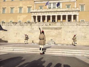 CHANGING of the Evzone Guards in Syntagma Square