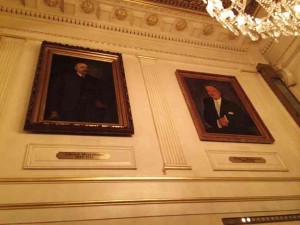 PORTRAITS of the hotel owners.