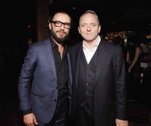 DIRECTOR Michael Roskam and screenwriter Dennis Lehane attend the after-party for the premiere of Fox Searchlight’s “The Drop” during the 2014 Toronto International Film Festival.