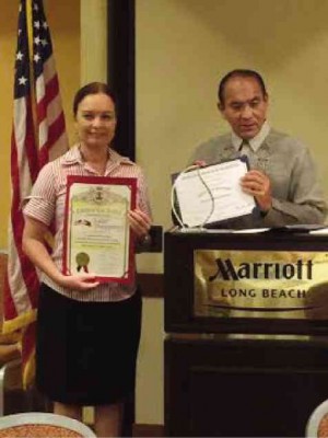 AWARDING of citations to Ballet Philippines by Benito Miranda of the Federation of Fil-Am Associations, Inc.
