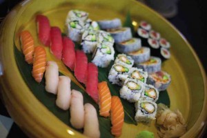 ASSORTED sushi platter