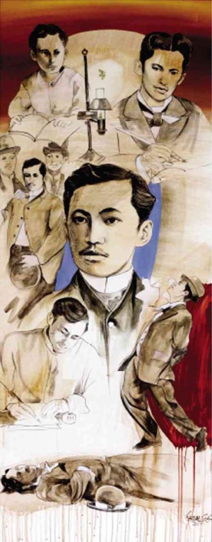 “JOSÉ Rizal,” by Benedicto Cabrera (1942), signed and dated 2011 (lower right)