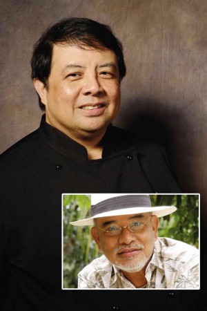 LJC EXECUTIVE chef George Lizares; the late Larry J. Cruz (inset)