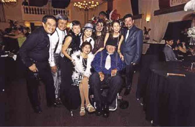 DITAS and Sitoy Alvarez with their children, standing from left: Gerry Castro, Raul Arambulo, Marita Alvarez Arambulo, Marisse Alvarez Sy,Mariles Alvarez Nable, Merche Alvarez Castro and Louie Alvarez