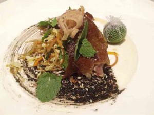 CHEF Bobby Chinn’s Duck Confit with Banana Blossoms salad