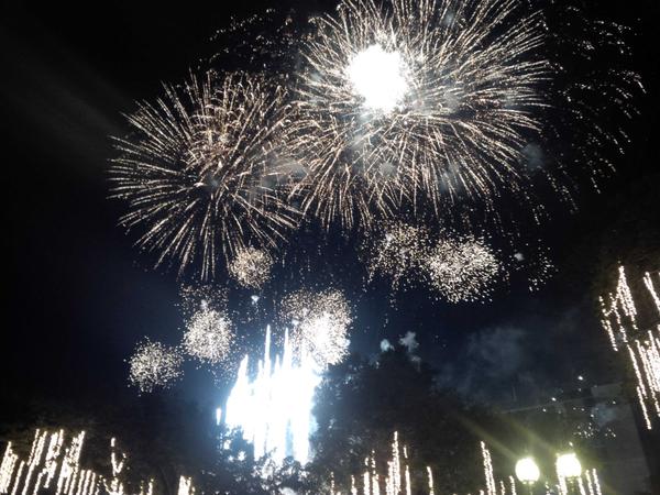 Five-minute fireworks display at UST's Paskuhan. Photo by Julliane Love de Jesus/INQUIRER.net