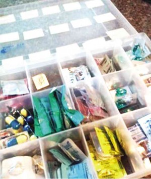 MEDKIT with visible medicines