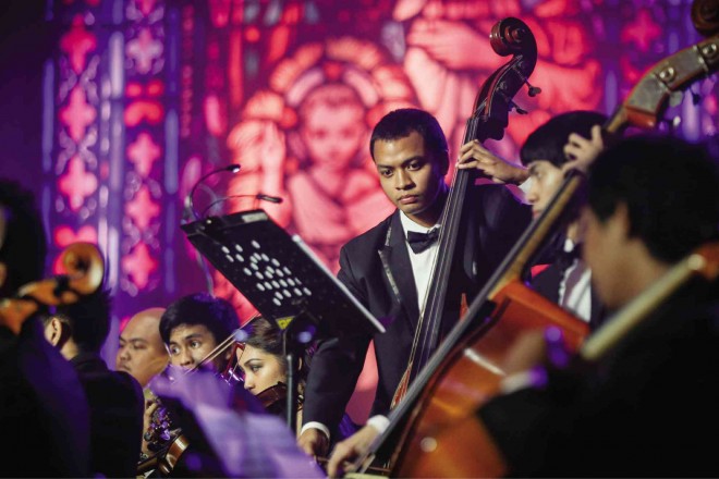 String section of the UST Symphony Orchestra