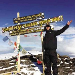 AT MT. KILIMANJARO for his fund-raising climb