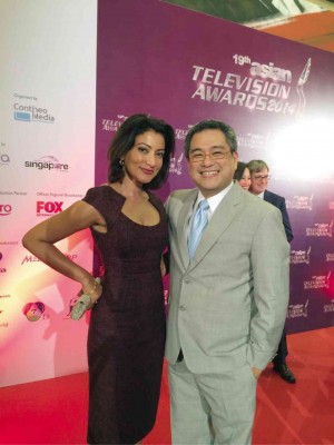 RICO Hizon with his “Newsday” program co-presenter Sharanjit Leyl
